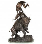BUFFALO HORSE' BRONZE SCULPTUR