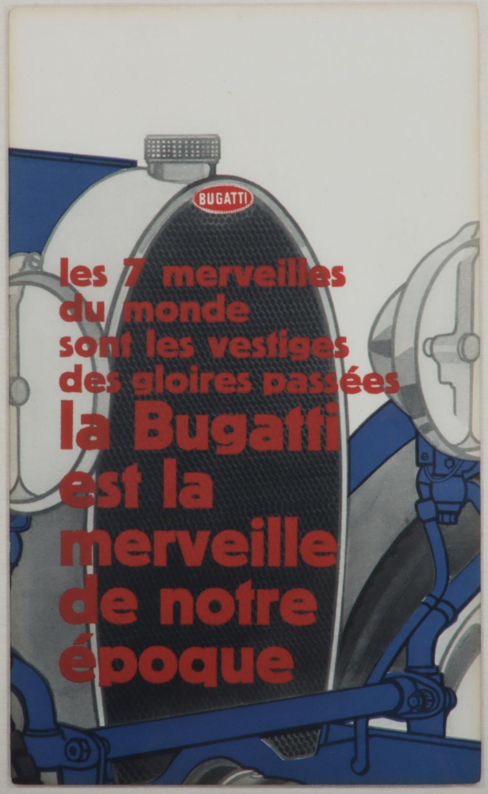 BUGATTI AUTOMOBILE ADVERTISING