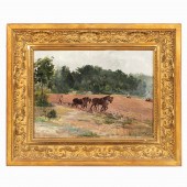 BUISSON, FRENCH FARM OIL ON CA
