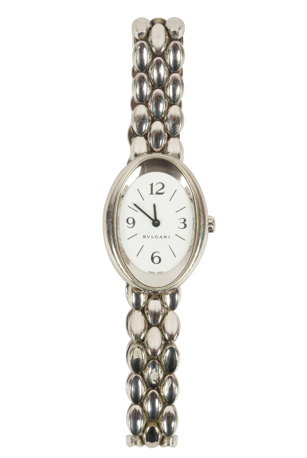 BULGARI 18 KARAT WHITE GOLD OVALE
