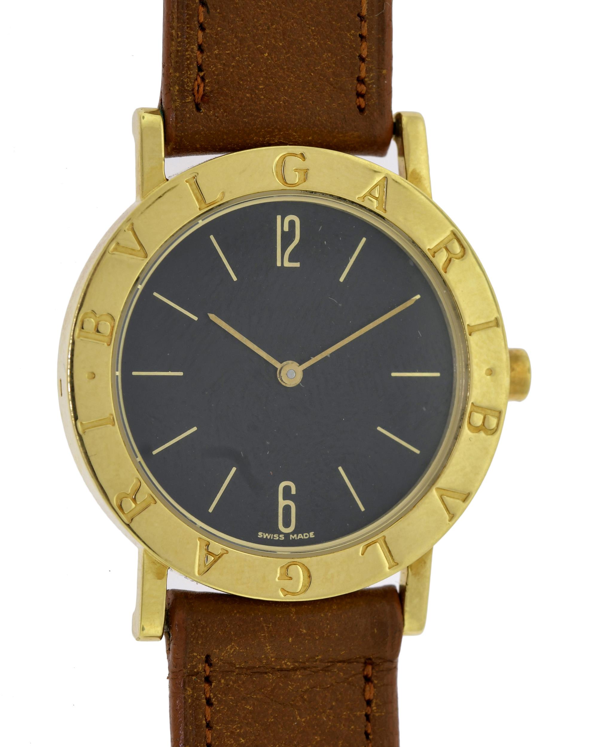 BULGARI 18K QUARTZ WATCH W/ 33 MM