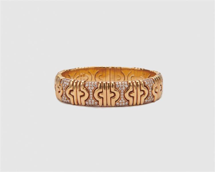 BULGARI 18K YELLOW GOLD AND DIAMOND