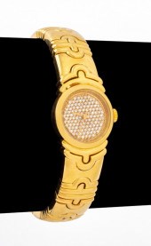 BULGARI STYLE DIAMOND & 18K GO