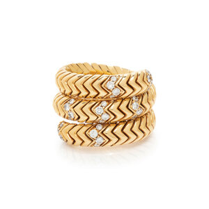 BULGARI, YELLOW GOLD AND DIAMOND
