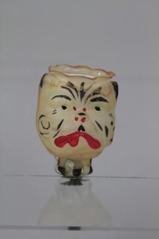 BULLDOG HEAD CANDLE HOLDER