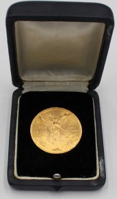 BULLION. 1945 50 PESOS MEXICAN
