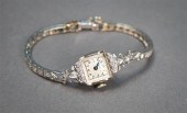 BULOVA 14-KARAT WHITE-GOLD DIA