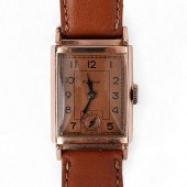 BULOVA 14K GOLD SQUARE WRISTWA