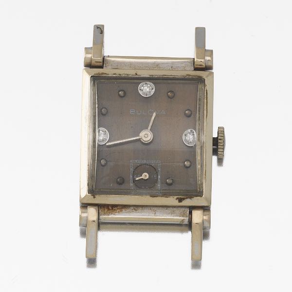 BULOVA 14K HINGED LUG WATCH 21mm