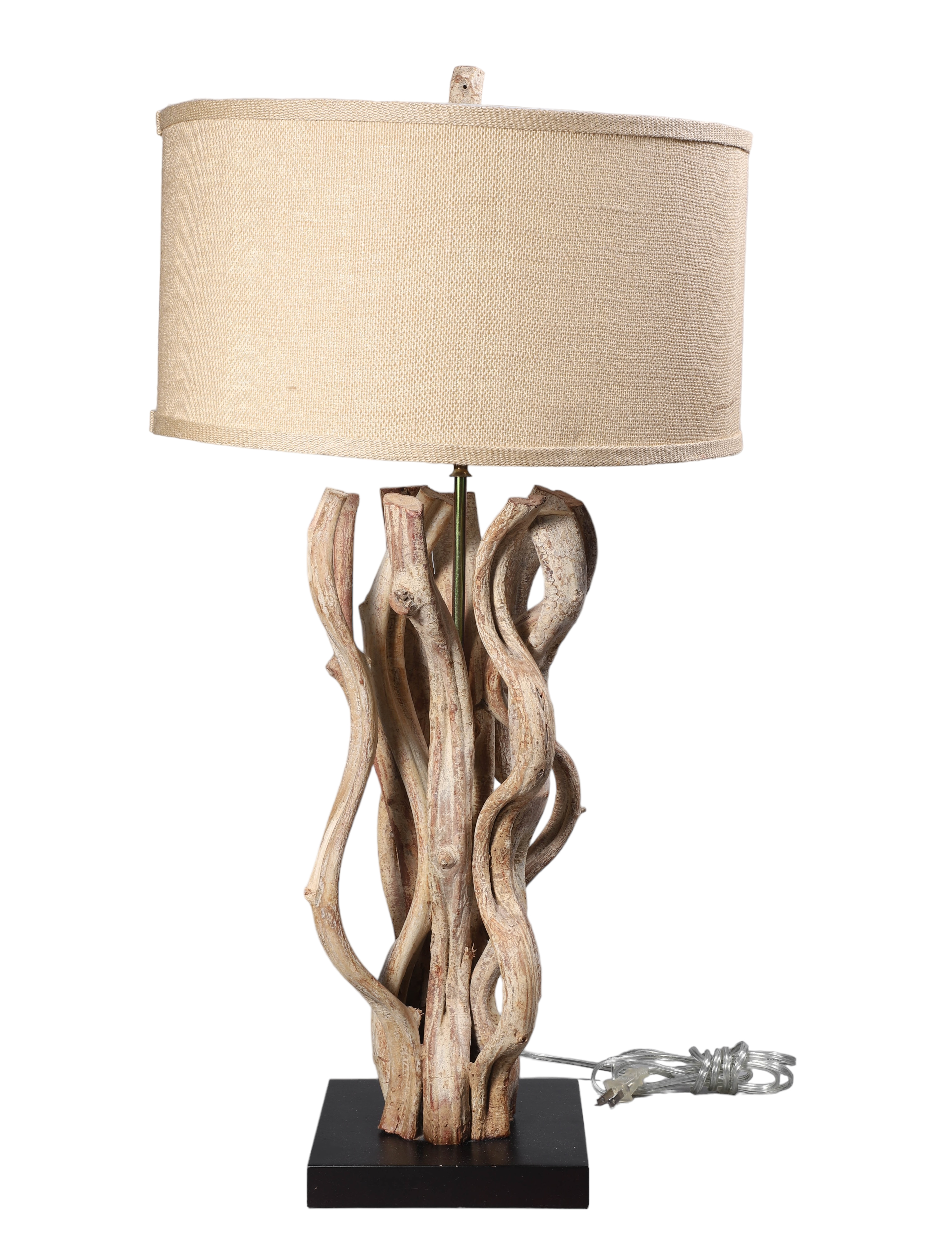 Bundled driftwood table lamp,