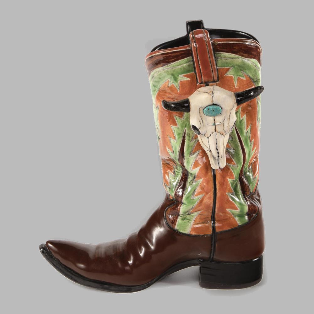 BUNNY TOBIAS, CERAMIC COWBOY BOOT