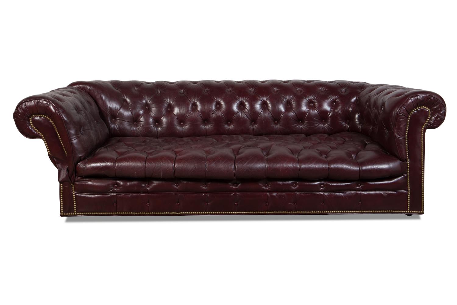 BURGUNDY LEATHER RECLINING