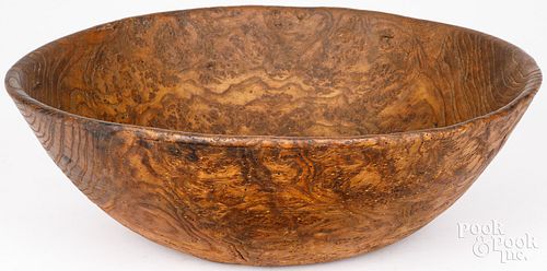 BURL BOWL, 19TH C.Burl bowl, 19th