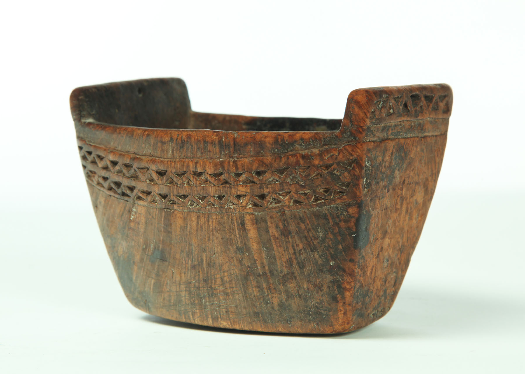 BURL BOWL.  American  19th century.