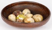 BURL BOWL WITH STONE FRUIT, 19