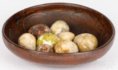 BURL BOWL WITH STONE FRUIT, 19