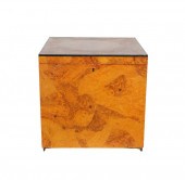 BURL-VENEER CHESTthe hinged to