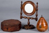 BURL VENEER DRESSER BOX, ETC.B