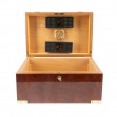 BURL WALNUT & BRASS CAMPAIGN S