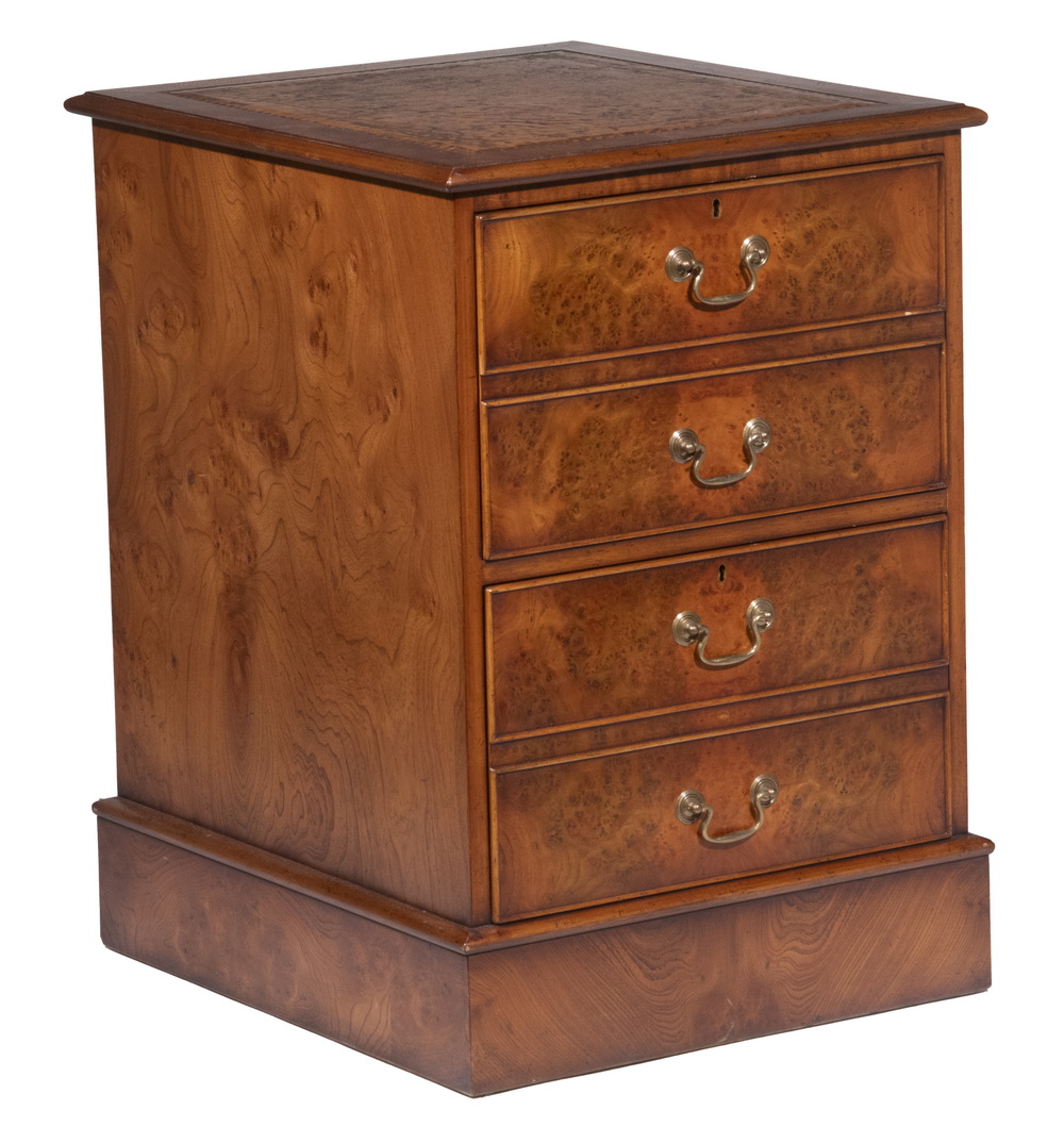 BURL WALNUT FILE CABINET