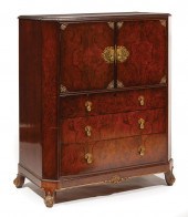 BURL WALNUT GENTLEMAN'S DRESSI