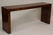 BURL WALNUT PARSON'S TABLE, CI