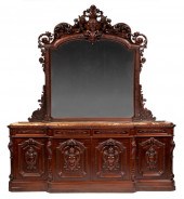BURL WALNUT SIDEBOARD, ATTR. A