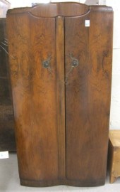 BURL WALNUT TWO-DOOR WARDROBE