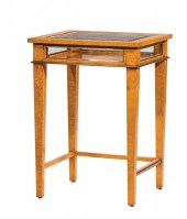 BURL WALNUT VITRINE TABLEBurl