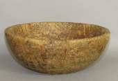 BURL WOOD LATHE TURNED BOWLca.