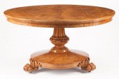BURL WOOD TILT-TOP BREAKFAST T