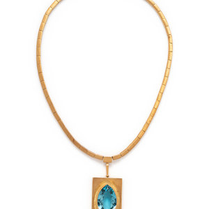 BURLE MARX, YELLOW GOLD AND BLUE