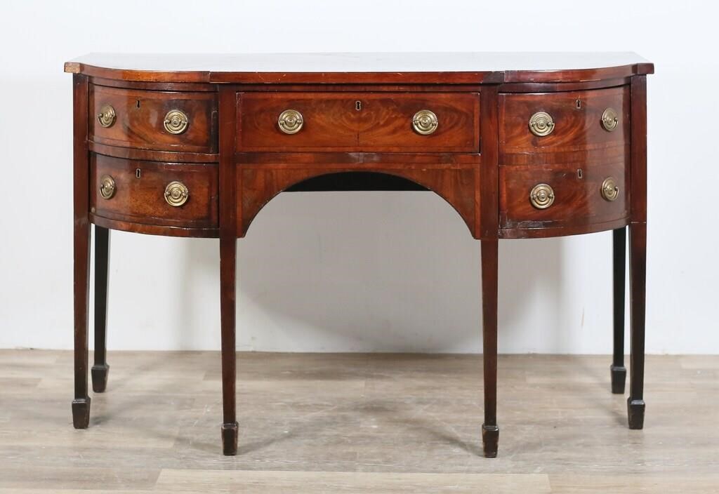 BURLED MAHOGANY HEPPLEWHITE