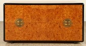 BURLED WALNUT CHEST OF DRAWERS