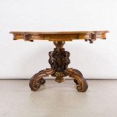 BURLED WALNUT LOO TABLEA very