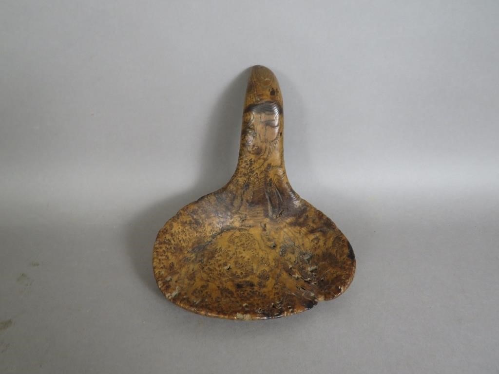 BURLED WALNUT WOOD SCOOPca. 19th