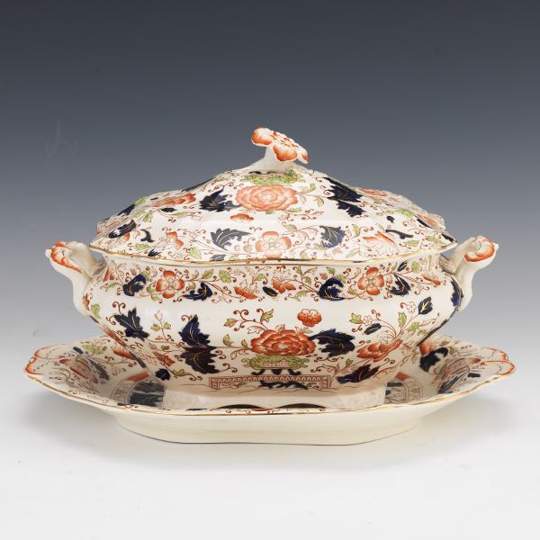 BURLEIGH WARE IMARI TUREEN AND