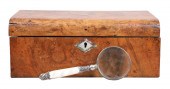 Burlwood abalone inlaid lap de