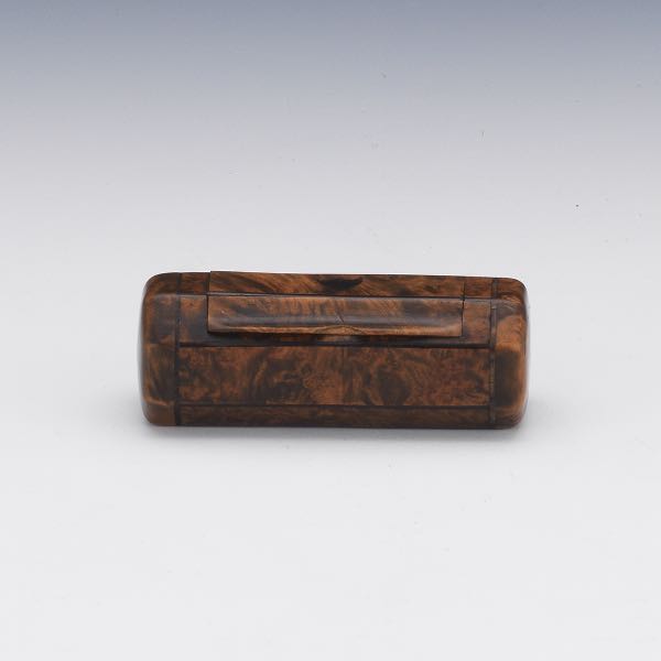 BURLWOOD AND HORN CARVED HAND
