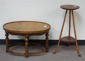 BURLWOOD COFFEE TABLE AND PINE