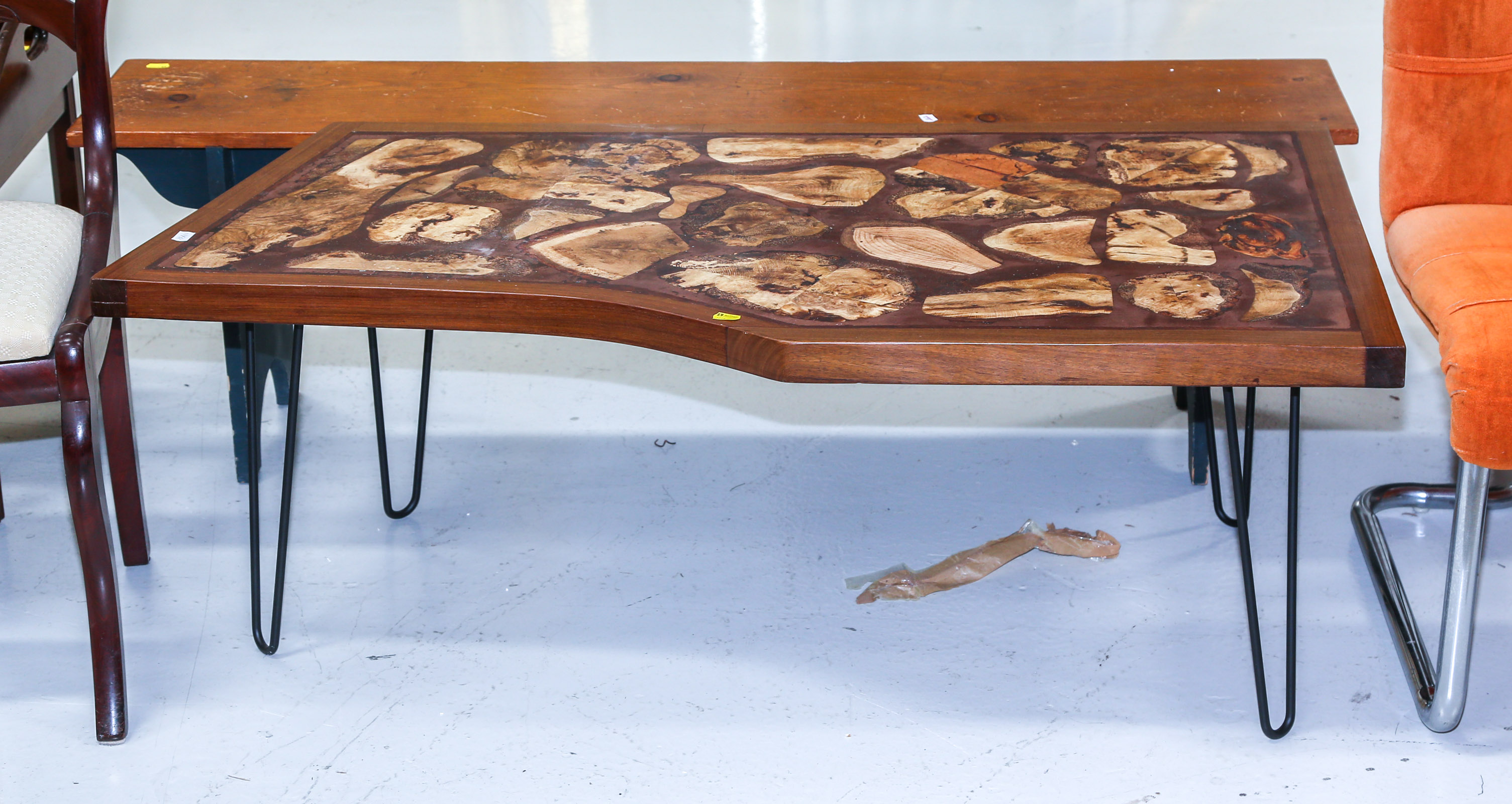 BURLWOOD DECORATED COFFEE TABLE