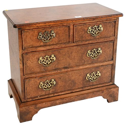 BURLWOOD DIMINUTIVE CHEST, TWO OVER
