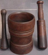 Burlwood mortar & pestle with