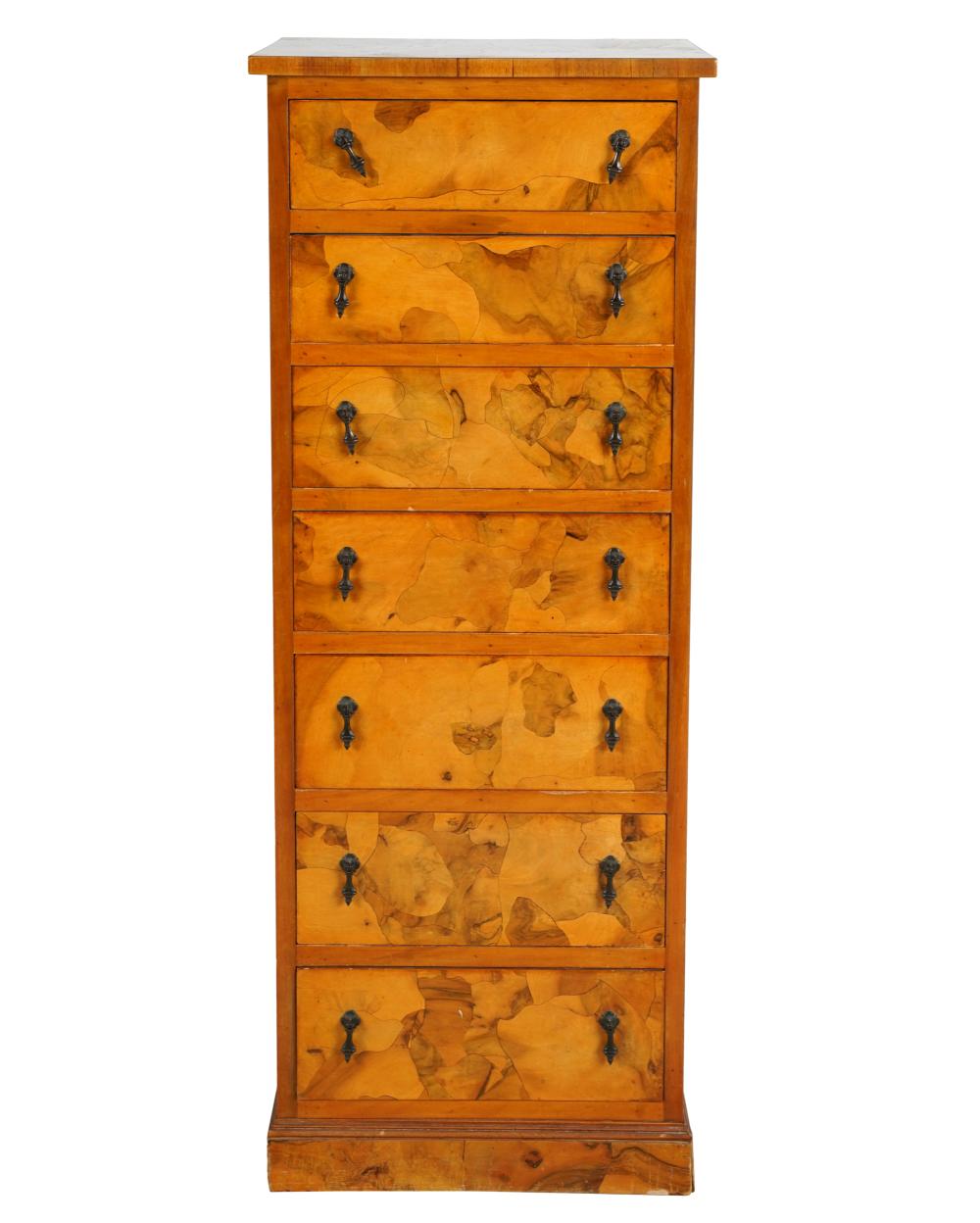 BURLWOOD SEMAINIER CHEST OF