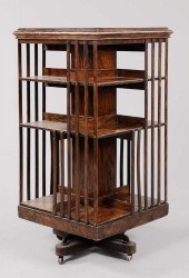 Burlwood Veneered Rotating Boo