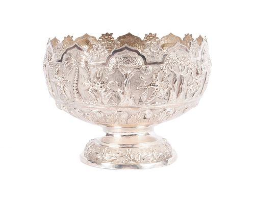 BURMA REPOUSSE FOOTED BOWLBURMA