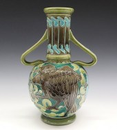 BURMANTOFTS FAIENCE VASEA Late