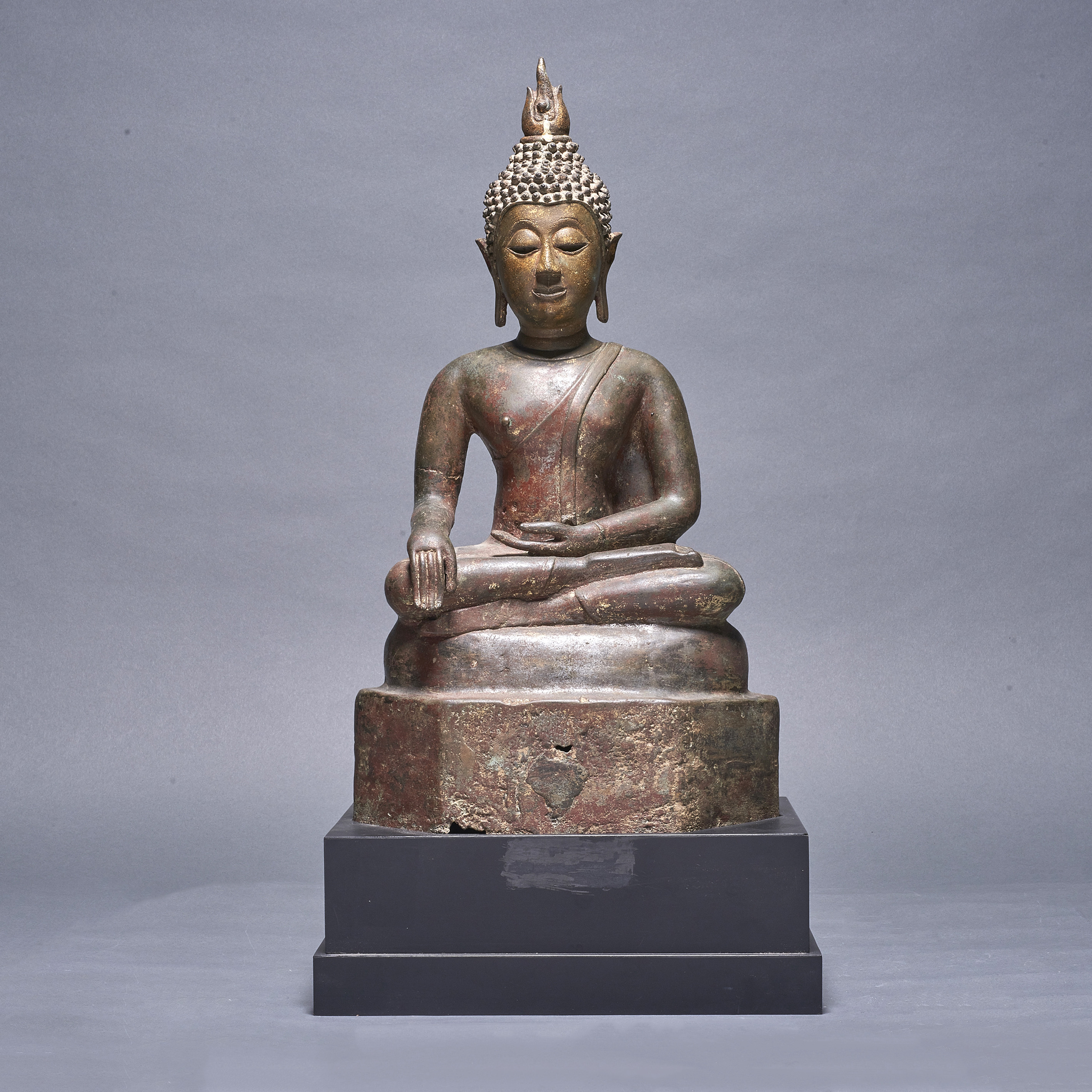 BURMESE BRONZE FIGURE OF BUDDHA