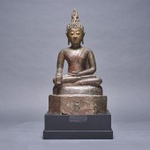 BURMESE BRONZE FIGURE OF BUDDH