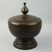 BURMESE BRONZE INCENSE HOLDER,